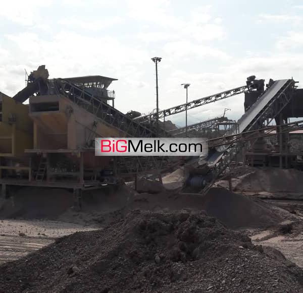 ۱۰ هکتار زمین صنعتی دارای مجوز شن و ماسه بتن آماده