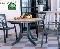 میز صندلی حصیری تاشو  و ثابت چوبی و  حصیری وپلاستیکی