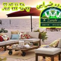 تخت کنار استخر , میز صندلی , چتر فرنیچر و مبلمان فضای سبز